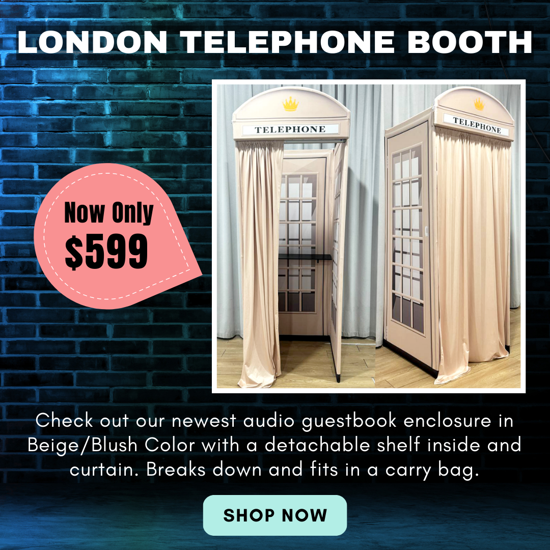 BLACK FRIDAY SPECIAL! London Style Phone Booth Enclosure (With Curtain)