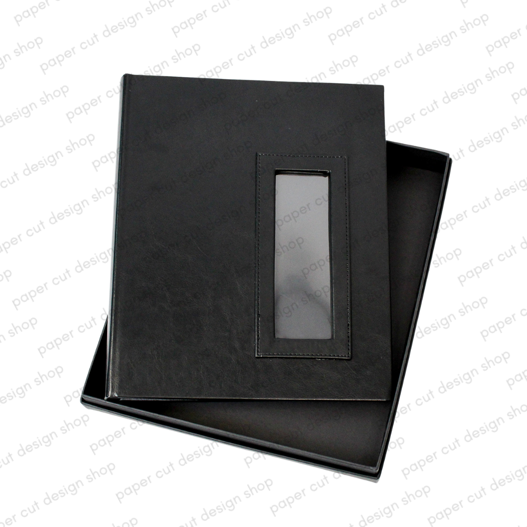Bulk (Pack of 5 PCS) BLACK Slip-in Photo Booth Album 2x6 Photos Box Included
