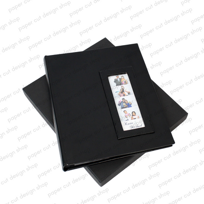 Bulk (Pack of 10 PCS) BLACK Slip-in Photo Booth Album 2x6 Photos Box Included