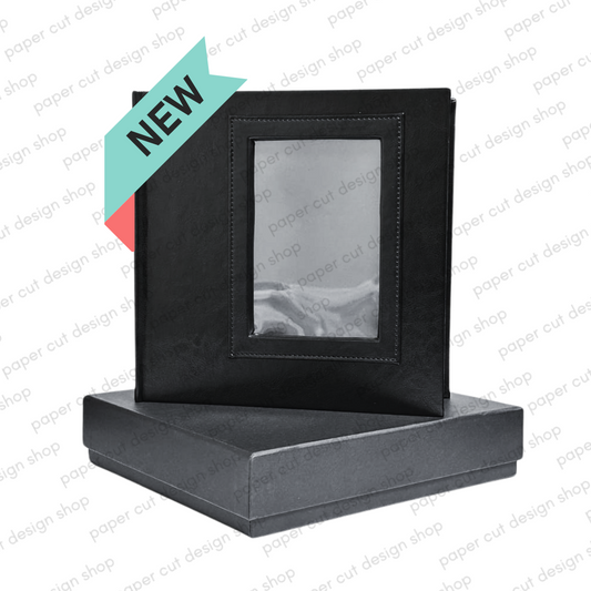 4x6 VERTICAL BLACK Slip-in Album with Keepsake Box (Updated Version)