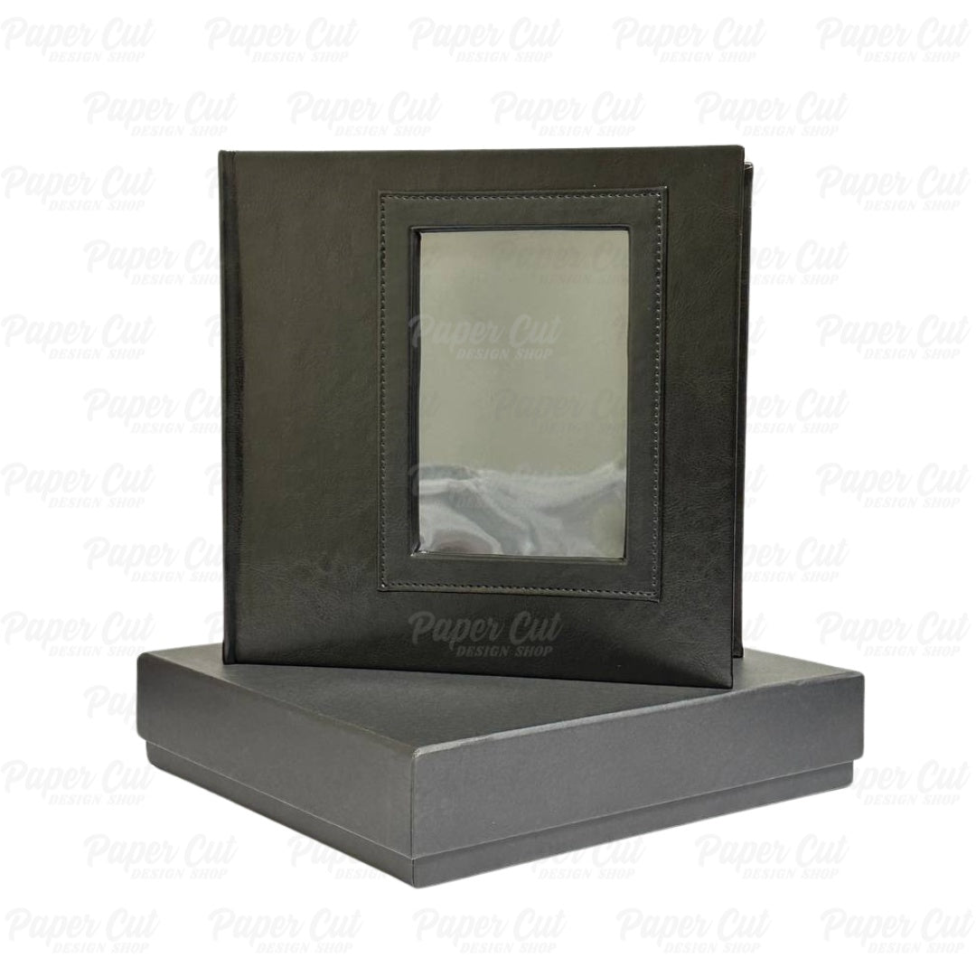 4x6 VERTICAL BLACK Slip-in Album with Keepsake Box