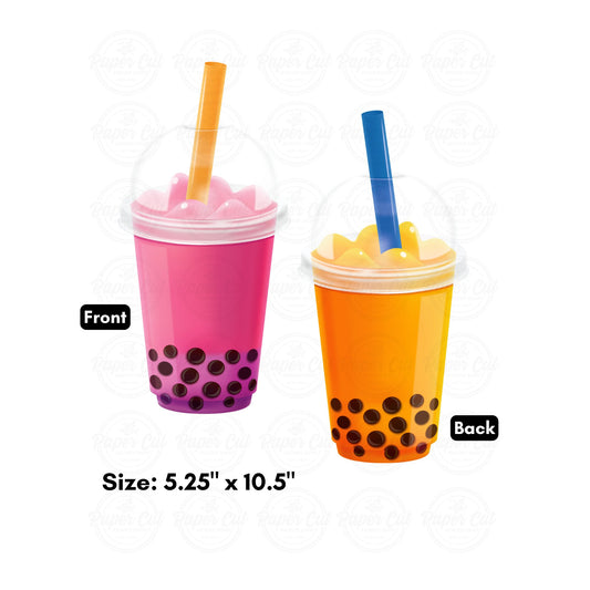 Boba Drink with Straw Single Prop (double sided)