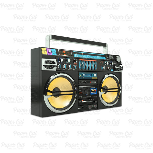 90's Black Boombox Oversized Single Prop