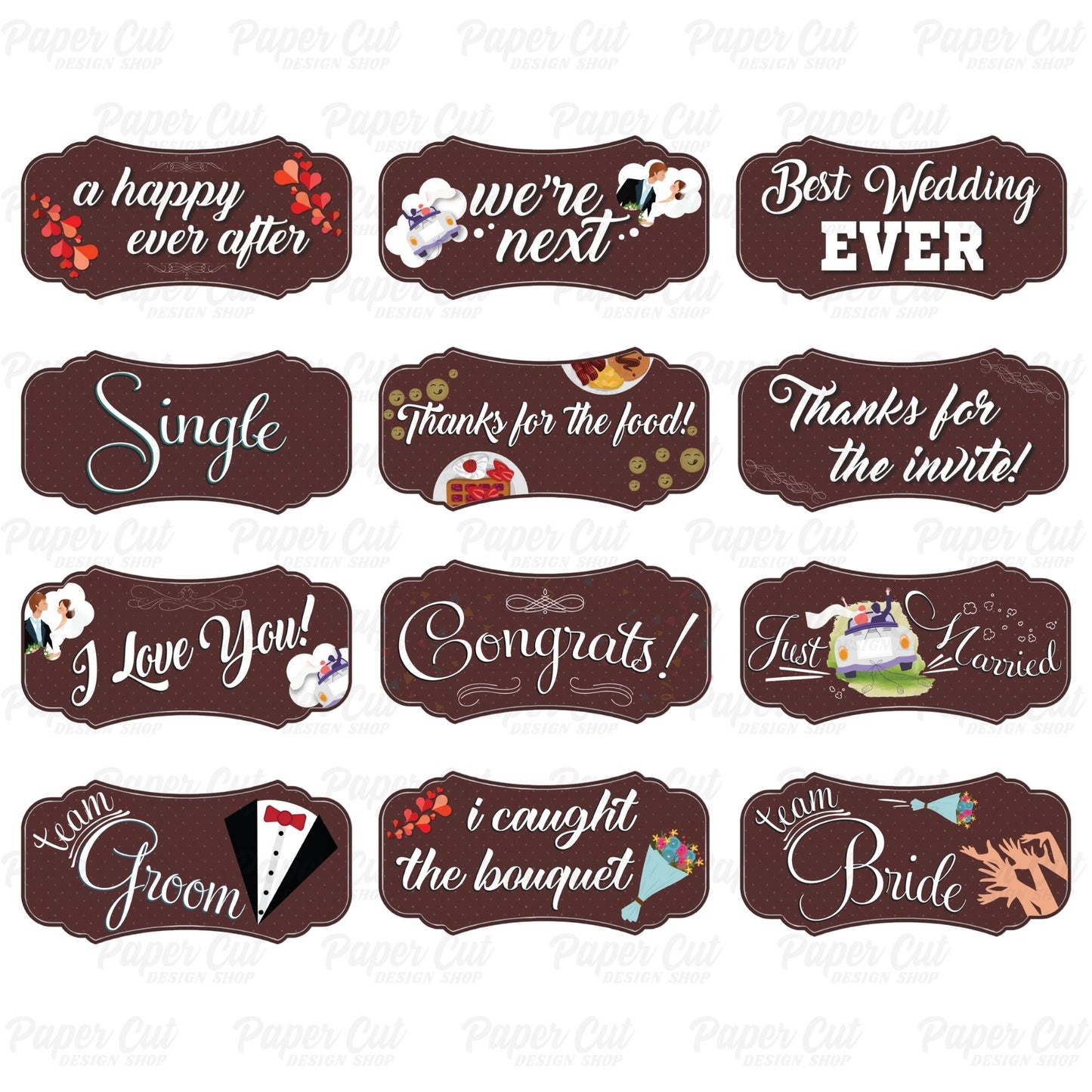 Brown Wedding Props Bundle