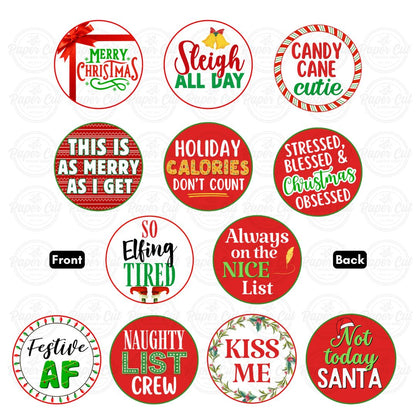 Red Round Christmas Props Bundle