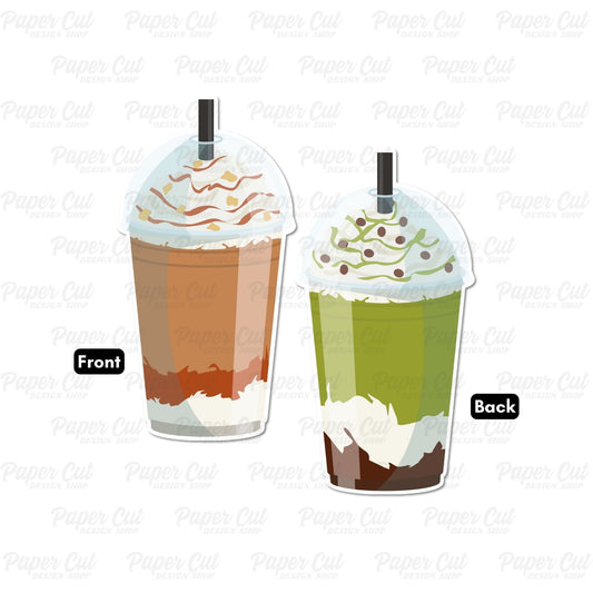 Frappe Iced Drink with Straw Single Prop