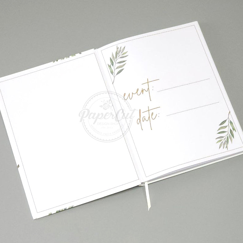 Instax Wedding Guest Book Rustic Leaves Hardcover