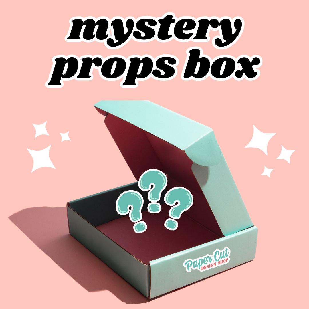 Mystery Props Box - Five (5) Photo Booth Props – Paper Cut Design Shop