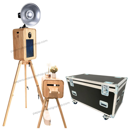 Madera LIGHT OAK iPad Booth with Printer Station - Starter Package