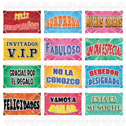 Spanish Birthday Prop Bundle