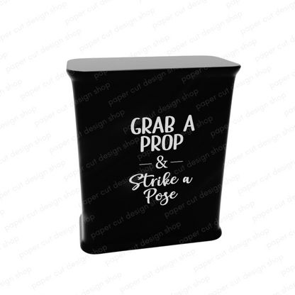 Photo Booth Props Portable Counter Table Black (Pop-up Style)