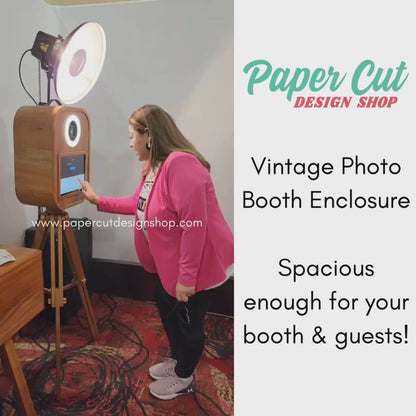 Vintage Style Photo Booth Enclosure (Stretched Fabric)