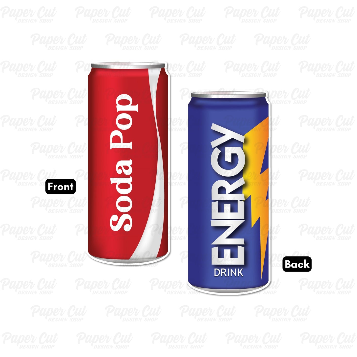 Oversized Soda Energy Drink Can Single Prop