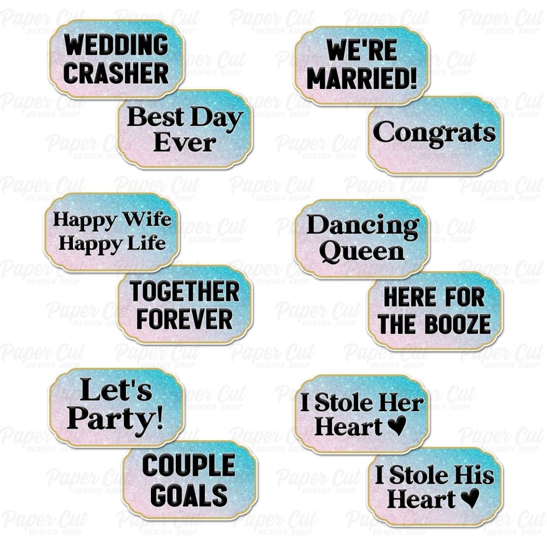 Sparkle Wedding Props Bundle