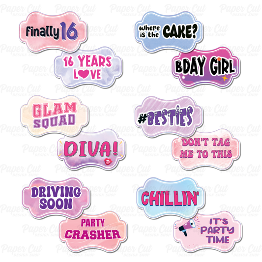 Sweet 16 Prop Bundle