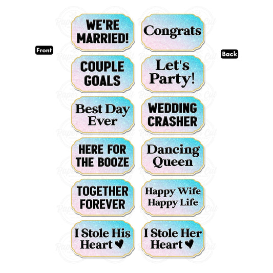 Glittery Wedding Prop Bundle