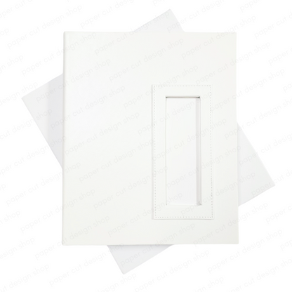 2x6 WHITE Slip-in Album with Keepsake Box