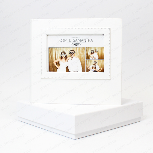 4x6 WHITE Slip-in Album with Keepsake Box