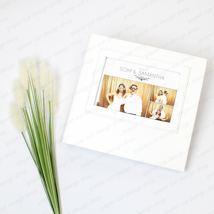 Bulk (Pack of 5PCS) WHITE Slip-in Photo Booth Album 4x6 Photos Box Included