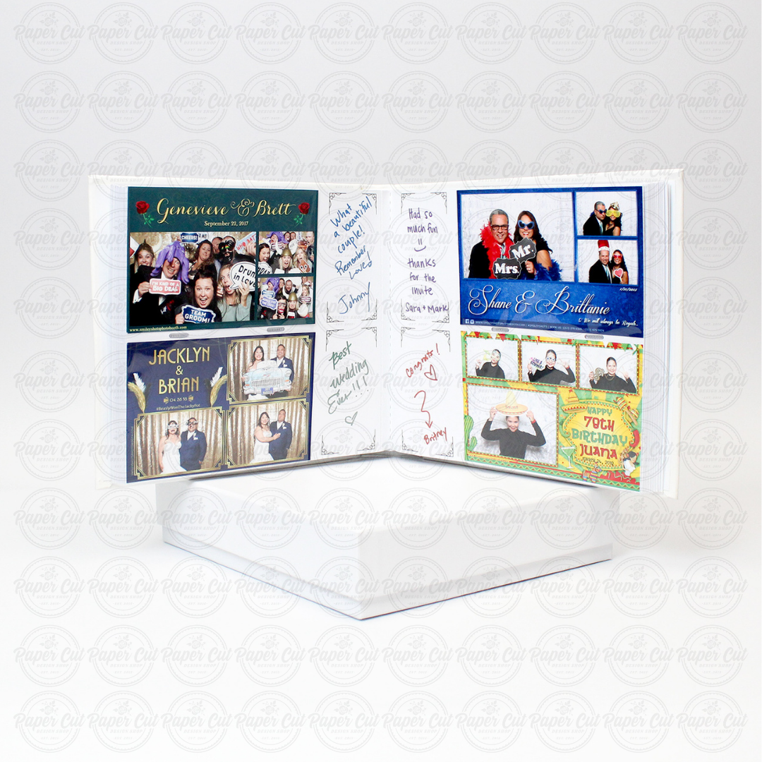 Bulk (Pack of 5PCS) WHITE Slip-in Photo Booth Album 4x6 Photos Box Included