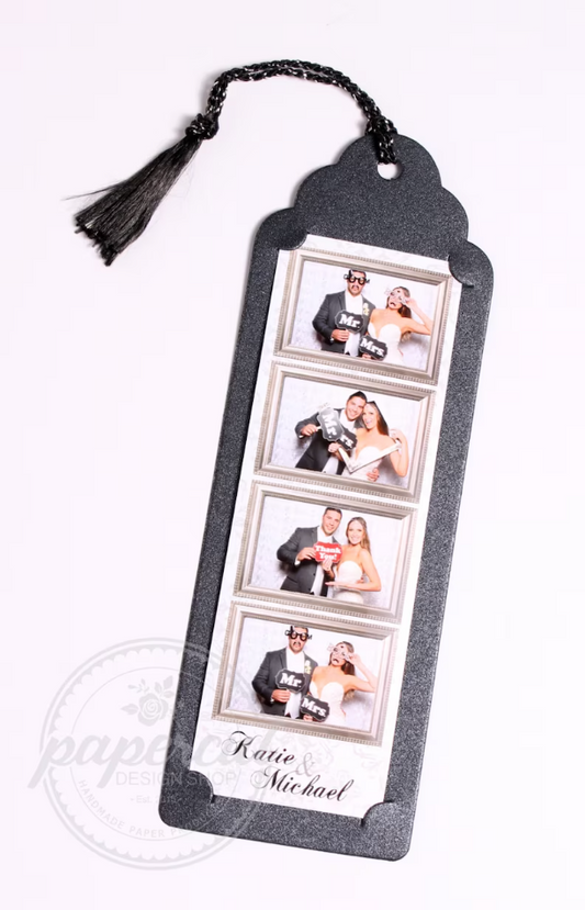 2x6 Photo Booth Photo Bookmark Style Photo Strip Holder with Tassel - Photo Booth Favors