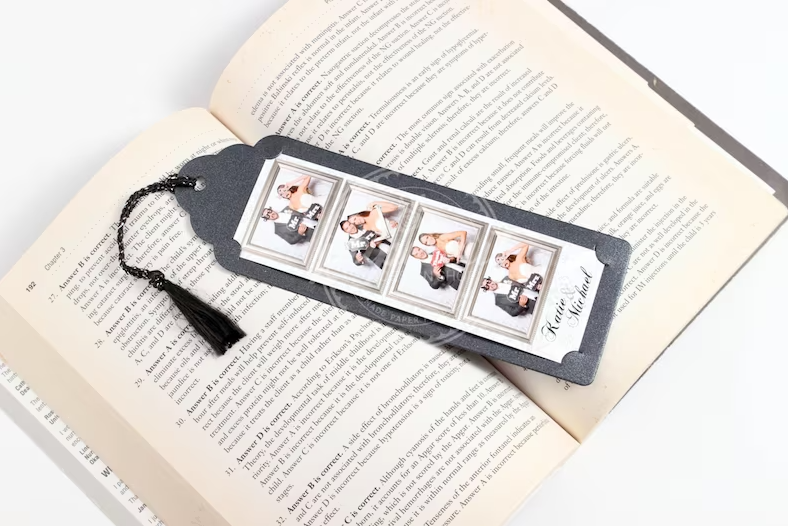 2x6 Photo Booth Photo Bookmark Style Photo Strip Holder with Tassel - Photo Booth Favors