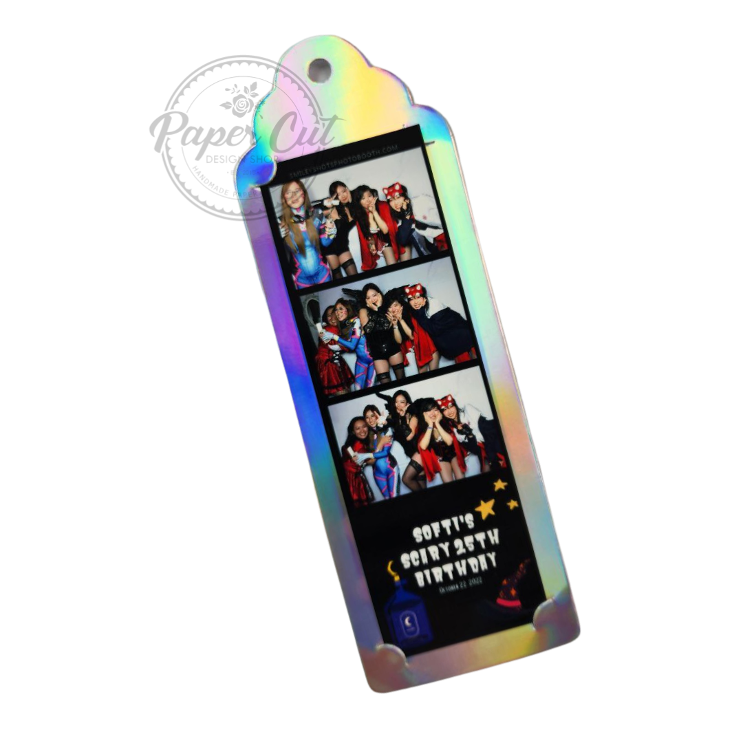 2x6 Photo Booth Photo Bookmark Style Photo Strip Holder with Tassel - Photo Booth Favors