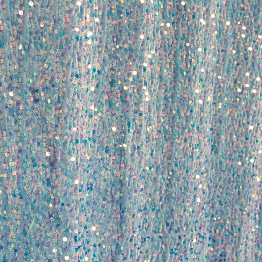 Deluxe Sequins Backdrop Cloth Blue Unicorn Color with Rod Pocket 10ft wide x 8ft height