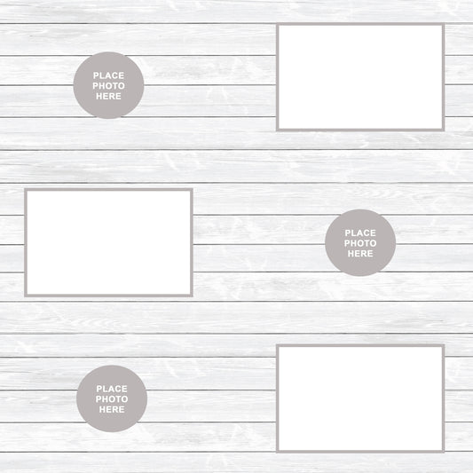 White Washed Wood Scrapbook Pages 4x6