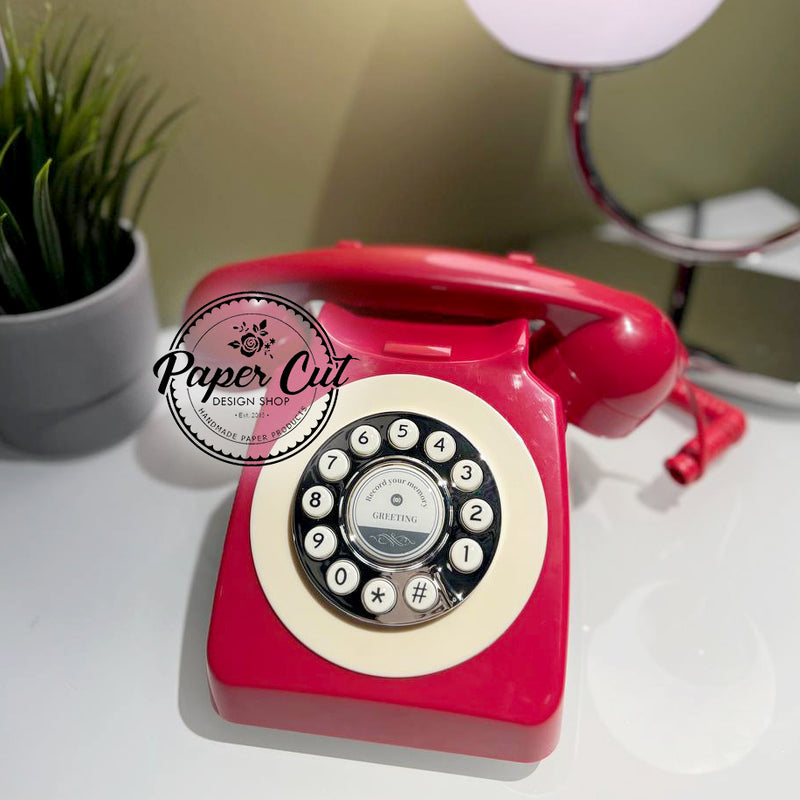 Memoriphone Audio Guest Book Phone Only - CANDY RED